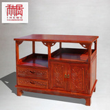 中式古典非洲花梨木餐柜 碟碗柜 酒水桌 实木餐边柜 红木餐车