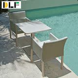 朵拉斐户外现代家具庭院阳台欧式铝合金特斯林创意桌椅三件套组合