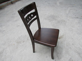 现代中式实木餐椅 黑胡桃色橡木吃饭凳子 小户型休闲椅 书桌椅子