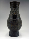 双系花瓶青铜尊 清代老铜器包老青铜器古玩古董杂项摆件精品收藏