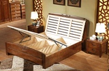 实木床橡木1.2/1.5米儿童床1.8双人现代简约中式高箱储物白色安装