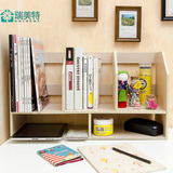 双层桌面小书架收纳架桌上置物架创意简易办公书架迷你特价