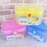 包邮宜家塑料收纳箱透明多格有盖药箱化妆品箱儿童玩具储物整理盒