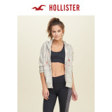 Hollister 2016春装新款刺绣标识图案帽衫卫衣 女 112582