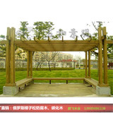 河南郑州户外阳台进口松木防腐木碳化木花架葡萄架木坐凳定做长凳