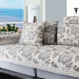 田园风格四季通用沙发垫布艺时尚防滑坐垫花卉图案沙发巾沙发套罩