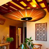 东南亚中式木皮吊灯餐厅卧室客厅酒店茶楼木艺灯具个性创意灯饰