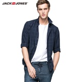 [满减包邮]JackJones杰克琼斯春夏男亚麻七分袖衬衫E|216231501