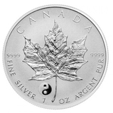 预定款：2016年 加拿大枫叶银币太极图纪念版（整桶25枚）