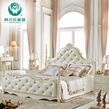 韩式床 欧式床双人床1.8米实木床 法式床皮艺床1.5米公主床特价床