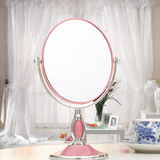 台式化妆镜 欧式镜子双面梳妆镜 便携结婚公主镜 3倍高清放大台镜