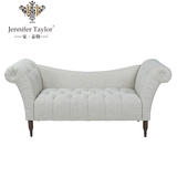 家泰勒 美式新品创意布艺沙发双人位办公客厅小户型沙发整装