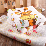 【天猫超市】Uchino/内野卡通割绒印花纯棉儿童毛巾面巾1条