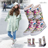 2015新款韩版可爱时尚防滑中筒女式雨鞋女士雨靴水鞋水靴风靡日本