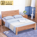 橡木床全实木床 1.5米双人单人床架1.8米双人床简约 实木家具特价