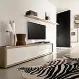 小户型电视柜现代简约储藏白色烤漆客厅家具电视机柜墙柜地柜组合
