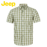 JEEP/吉普专柜正品夏季新款男士商务休闲大码短袖衬衫JS13WH121