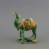 唐三彩双峰骆驼雕塑瓷 做旧仿唐代出土古瓷器 博古架摆件收藏古玩