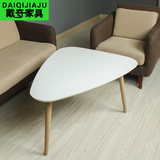 创意圆形实木茶几简约现代客厅家具组装矮桌橡木咖啡桌小户型桌子