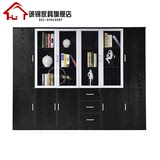 上海家具板式文件柜自由组合 带锁资料柜办公室柜子储物高柜透明