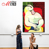毕加索抽象著名油画—梦装饰画 家居沙发背景公司大尺寸卧室挂画