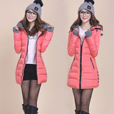 2016韩版修身女装冬季棉袄小款棉服加厚冬装外套棉衣女中长款潮