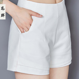 高腰短裤女夏季白色外穿显瘦薄款2016夏天新款大码百搭女装裤子