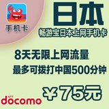 日本上网手机卡旅游电话卡4G上网卡docomoSIM卡对比樱花富士卡