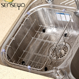 不锈钢耐用可调式沥水篮洗菜篮 厨房水槽篮子 可伸缩水果篮碗碟架