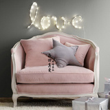 新款美式乡村单人椅粉色懒人椅单人沙发外贸家具法式复古实木沙发