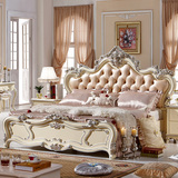 卧室床 欧式床真皮床公主床1.8米双人床法式床气动高箱储物床婚床