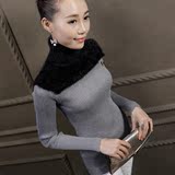 zara韩国正品代购2016春季新款高领羊毛衣修身针织保暖打底衫女装