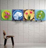 艺术画瓷盘花卉画挂画抽象客厅墙壁画餐厅装饰画无框画卧室墙画