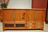 缅甸花梨木独板餐边柜 中式实木素面储物柜 红木大果紫檀隔厅柜