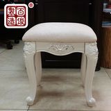 妆凳欧式 欧式实木妆凳 白色欧式化妆凳公主妆凳欧式雕花妆台妆凳