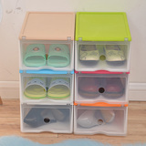 加大加厚塑料翻盖透明鞋盒男女鞋子收纳盒整理盒鞋盒子鞋收纳箱