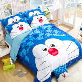 韩版卡通四件套全棉秋冬磨毛加厚被罩床品纯棉床单被套4件套1.8m