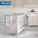 西班牙micuna 原装进口多功能环保漆实木婴儿床游戏童床 带LED灯