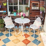 包邮美式铁艺桌椅三件套餐饮咖啡店桌椅户外阳台休闲茶几桌椅组合