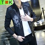 2016男士夹克春季新款韩版修身型棒球领夹青少年时尚休闲潮流外套