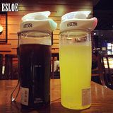 韩国分享太空杯子创意便携防漏学生水瓶户外旅行运动透明塑料水壶