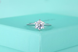 美国代购正品结婚戒指Tiffany/蒂芙尼订婚钻戒女士六爪1克拉指环