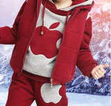 冬季童装0儿童套装1加绒加厚秋冬款2卫衣服小童男女孩3岁套