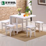 北竹餐桌椅组合全实木现代简约多功能长方形家用饭桌子可折叠餐桌