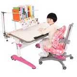 台湾欣美进口手摇可升降多功能儿童学习写字台书桌椅套装105酷炫