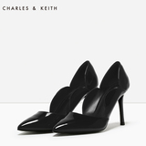 CHARLES&KEITH[新品]高跟鞋CK1-60360911尖头漆皮花瓣女式单鞋