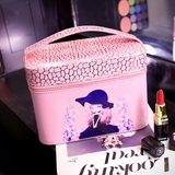 韩版迷你可爱化妆包 韩国大容量手提化妆箱 小号便携旅行收纳包潮