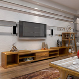新款客厅可伸缩中式实木电视柜 卧室胡桃木茶几电视机柜组合套装