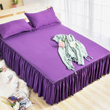 简约韩版纯色床裙床罩1.8m床床裙单件床套床盖儿童1.2m