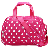 智尔娜正品新款潮旅行袋时尚波点手提单肩大容量行李袋防水旅行包